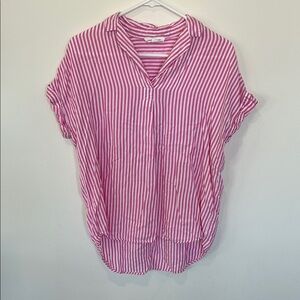 Pink Striped Women's Top